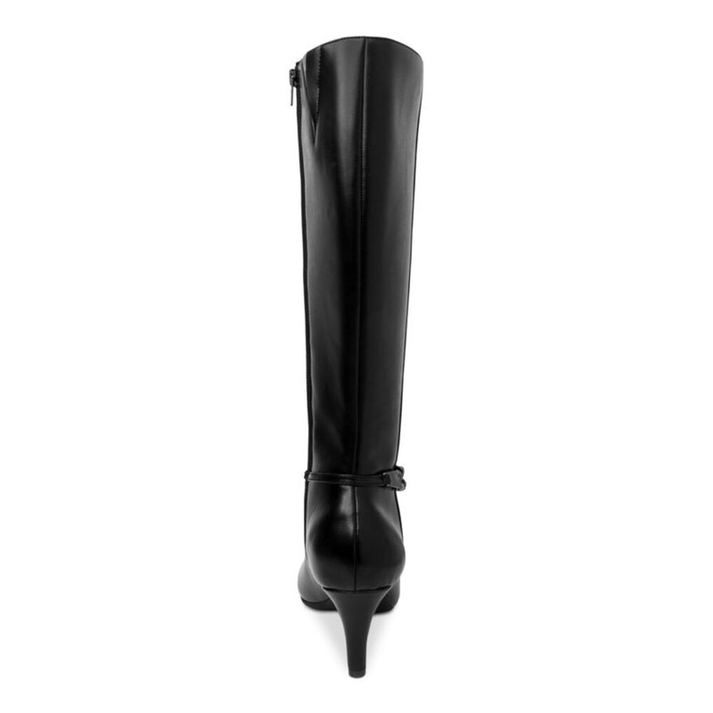 KAREN SCOTT Womens Black Wide Calf Hanna Round Toe Stiletto Boots 7.5 M WC - Picture 2 of 4